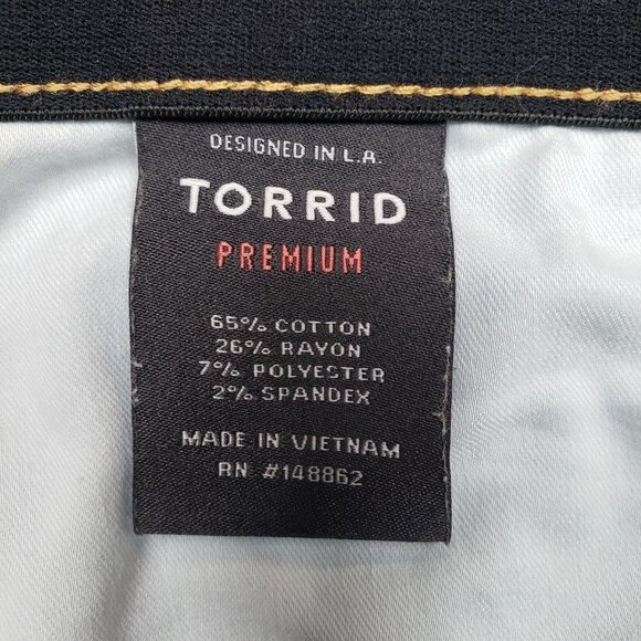 Torrid Sky High Skinny Jeans Womens 18 Premium Distressed High Rise - Picture 8 of 9